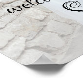 パーソナライズされた結婚歓迎サイン ポスター (角)