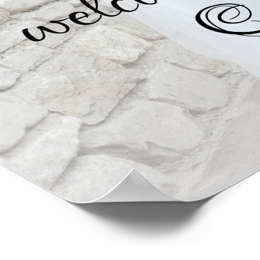 パーソナライズされた結婚歓迎サイン ポスター (角)