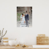 パーソナライズされた結婚歓迎サイン ポスター (キッチン)