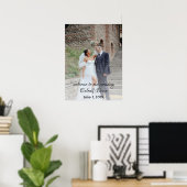 パーソナライズされた結婚歓迎サイン ポスター (ホームオフィス)