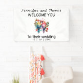 パーソナライズされた結婚歓迎バナーラブバード 横断幕 (インサイチュ)