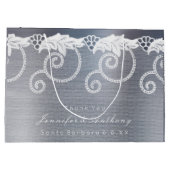 パーソナライズされた結婚白地 ラージペーパーバッグ (裏面)