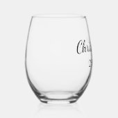 パーソナライズされた結婚眼鏡 ステムなしワイングラス (右)