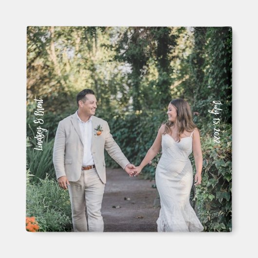 パーソナライズされた結婚磁石 マグネット (正面)