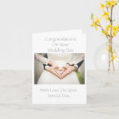 パーソナライズされた結婚祝いカード カード (黄色い花)