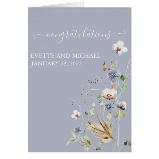 パーソナライズされた結婚祝い野花 (正面)