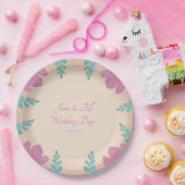 パーソナライズされた結婚紙プレート ペーパープレート (パーティー)