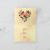 パーソナライズされた結婚紙1周年 カード (内部)