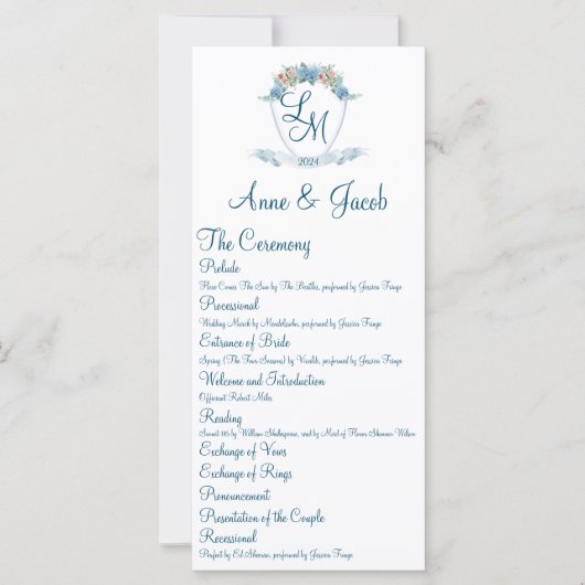 パーソナライズされた結婚紫陽花の冠 (正面)