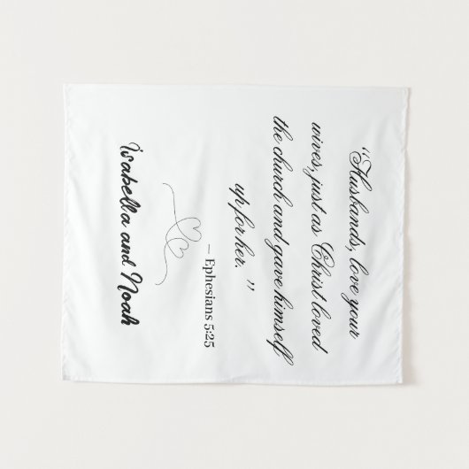 パーソナライズされた結婚織 タペストリー (正面(横))