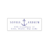 パーソナライズされた結婚航海の住所 セルフインキングスタンプ (デザイン)