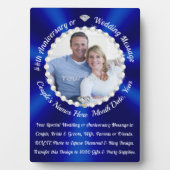 パーソナライズされた結婚記念の贈り結婚物 フォトプラーク (正面)