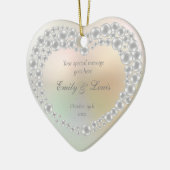 パーソナライズされた結婚記念事業 セラミックオーナメント (左)