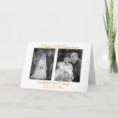 パーソナライズされた結婚記念写真50周年記念 カード (正面)