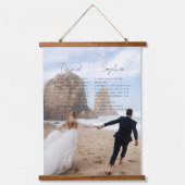 パーソナライズされた結婚記念日のプレゼント 吊り下げ型タペストリー (正面)