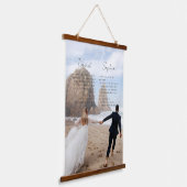 パーソナライズされた結婚記念日のプレゼント 吊り下げ型タペストリー (傾斜あり)