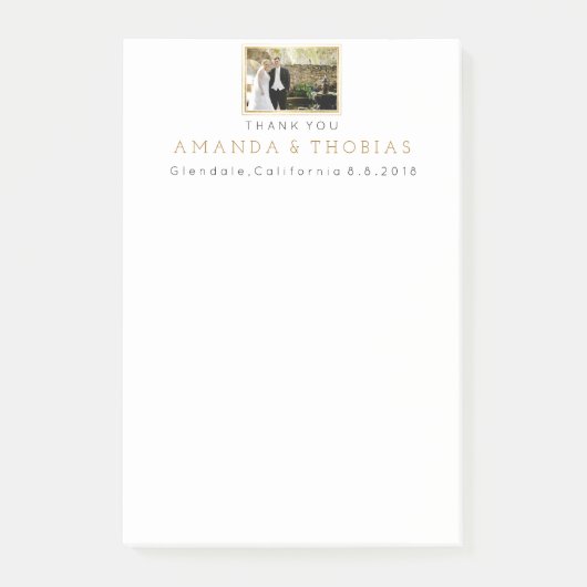 パーソナライズされた結婚謝礼 ポストイット (正面)