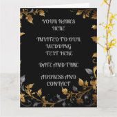 パーソナライズされた結婚 カード (黄色い花)