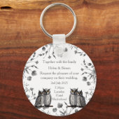 パーソナライズされた結婚 キーホルダー (正面)