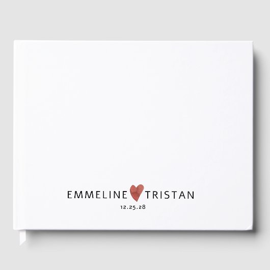 パーソナライズされた結婚 ゲストブック (正面)