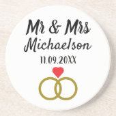 パーソナライズされた結婚 コースター (正面)