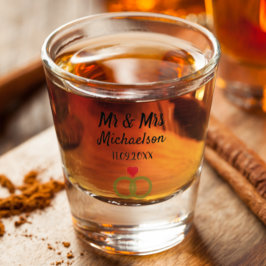 パーソナライズされた結婚 ショットグラス