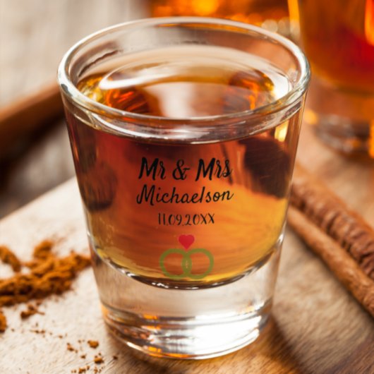 パーソナライズされた結婚 ショットグラス