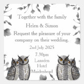 パーソナライズされた結婚 スクエアシール (正面)