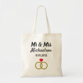 パーソナライズされた結婚 トートバッグ (正面)