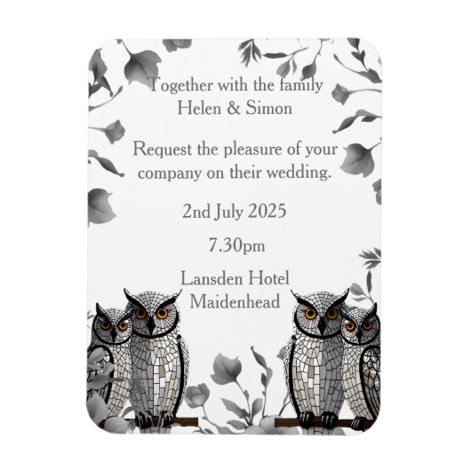 パーソナライズされた結婚 マグネット (縦)