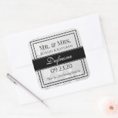 パーソナライズされた結婚/周年記念ラベル スクエアシール (封筒)