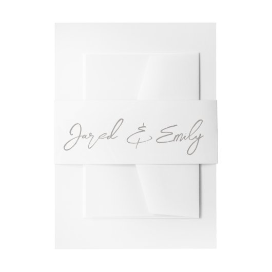 パーソナライズされた結婚 招待状ベリーバンド (正面例)