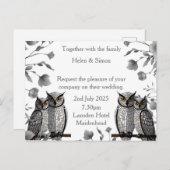 パーソナライズされた結婚 案内ポストカード (正面/裏面)