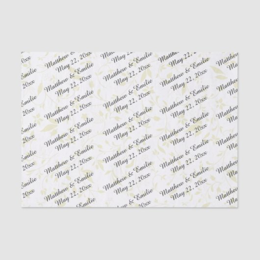 パーソナライズされた結婚 薄葉紙 (正面)