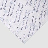 パーソナライズされた結婚s – 青 薄葉紙