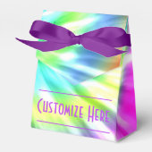 パーソナライズされた絞り染めテント優先ボックス フェイバーボックス (正面サイド)