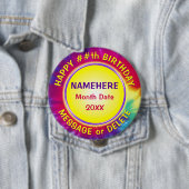 パーソナライズされた絞り染めパーティ子供への好意 缶バッジ (インサイチュ)