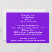 パーソナライズされた絞り染め招待状,誕生日 招待状 (裏面)