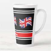 パーソナライズされた統一された国国旗 カフェラテマグ (右)