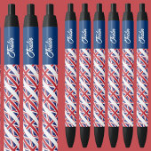 パーソナライズされた統一された国国旗 黒ボールペン