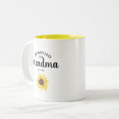 パーソナライズされた絵を描お婆さん昇進 ツートーンマグカップ (正面左)