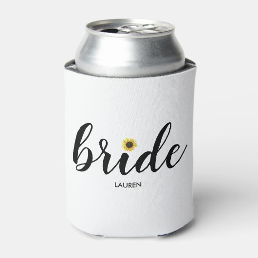 パーソナライズされた絵を描ひまわりクーラーボックス 缶クーラー (缶正面)