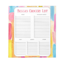 パーソナライズされた絵を描カラフルNotepad食料品リスト ノートパッド