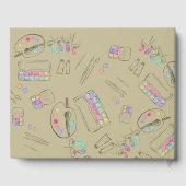 パーソナライズされた絵を描出展ゲストブック ゲストブック (裏面)