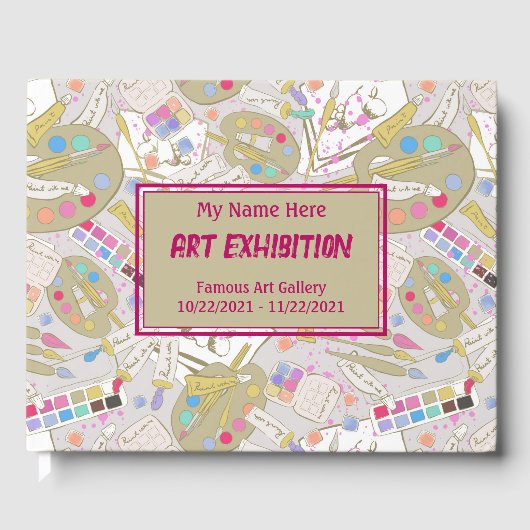 パーソナライズされた絵を描出展ゲストブック ゲストブック (正面)