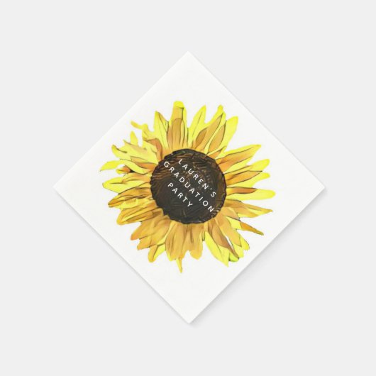 パーソナライズされた絵を描日花卒業党 スタンダードカクテルナプキン (角)