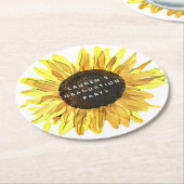 パーソナライズされた絵を描日花卒業党 ラウンドペーパーコースター (アングル)