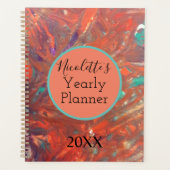 パーソナライズされた絵画モダン抽象芸術プランナー プランナー手帳 (正面)
