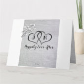 パーソナライズされた綿花結婚2周年 カード (裏面)