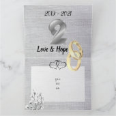 パーソナライズされた綿花結婚2周年 カード (内部)